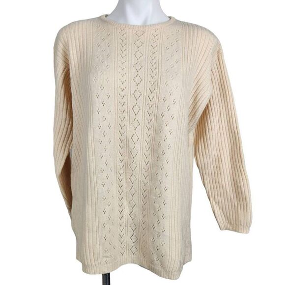 Jones Wear yellow crewneck sweater  lambswool size medium - Picture 1 of 6